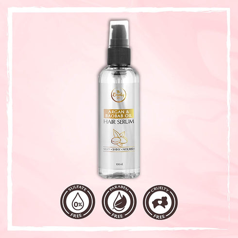 the beauty co Argan and Baobab Hair Oil Serum For Frizzy Hair